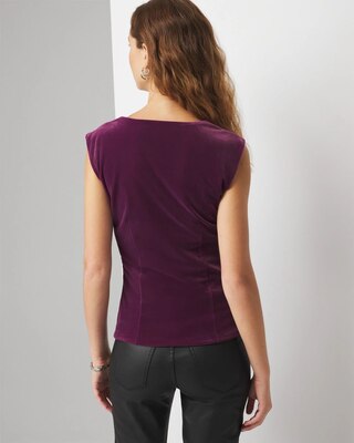 Velvet Cap Sleeve Top | White House Black Market
